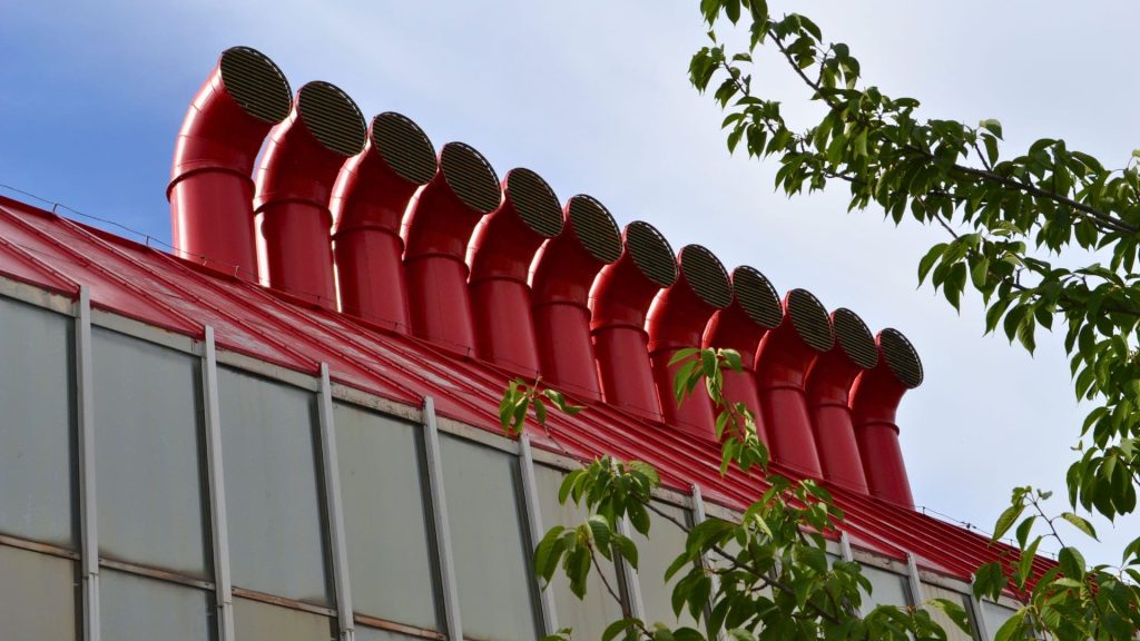 Brutalist architecture of Bratislava New Market Hall in Trnavske myto.