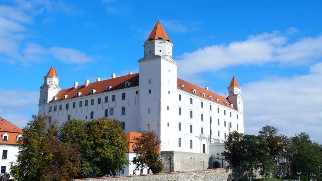 Beautiful historic Bratislava castle, in Bratislava, capital city of Slovakia