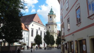 Old Town Hall tower on the Main Square in Bratislava
